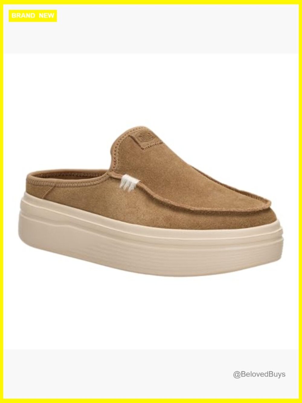 Casual slip-on platform mules with suede upper, lightweight comfort for - Picture 7 of 7